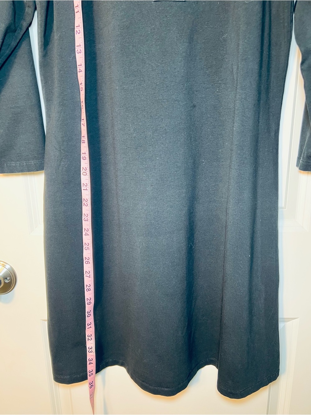 Spartina 449 Nora Black Half‑Zip Long Sleeve Performance Dress with Gold Zip L - Picture 8 of 14